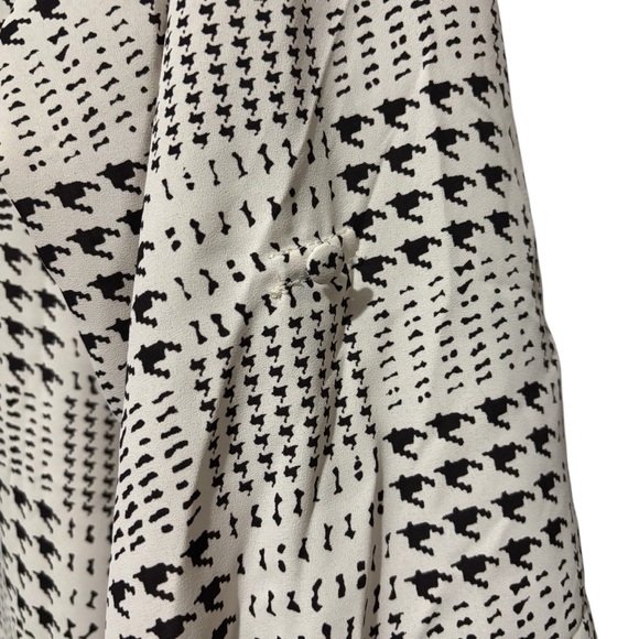 41 Hawthorn Black and Cream Patterned Popover Blouse Office Workwear Size 2X - Picture 10 of 16